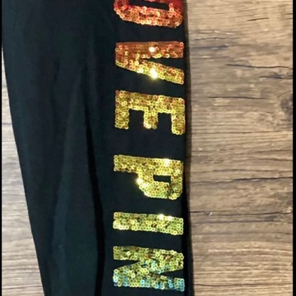 VS PINK RAINBOW OMBRÉ BLING OUTFIT M - Picture 9 of 10